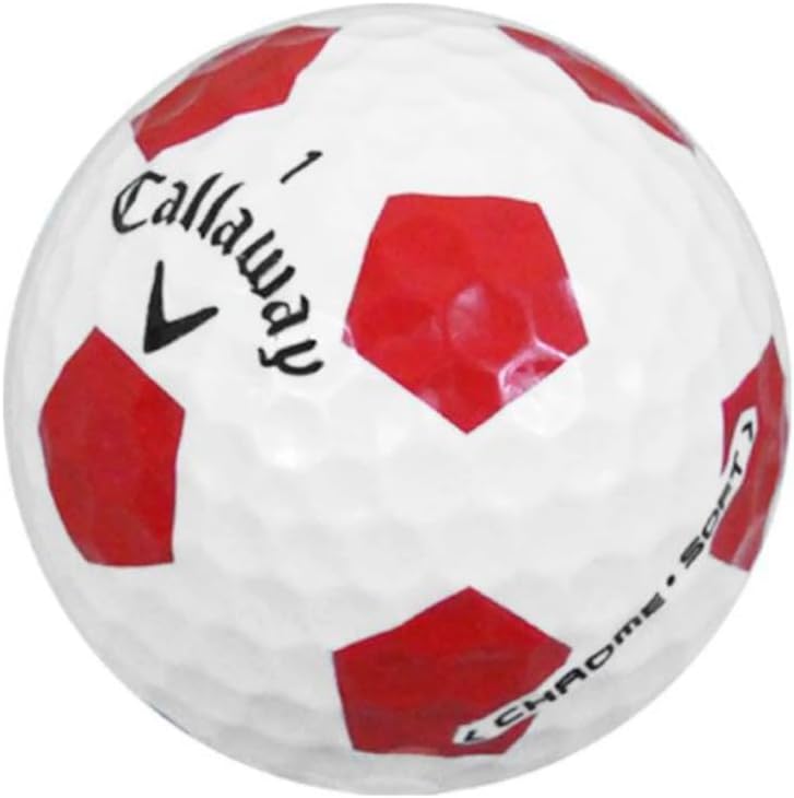 - Recycled Chrome Soft Truvis Red Golf Balls, Good Condition, AAA Quality for Callaway